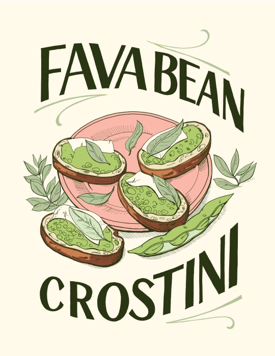 Fava Bean Crostini 
